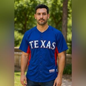 Majestic authentic collectibles Texas rangers MLB jersey men XL/extra large